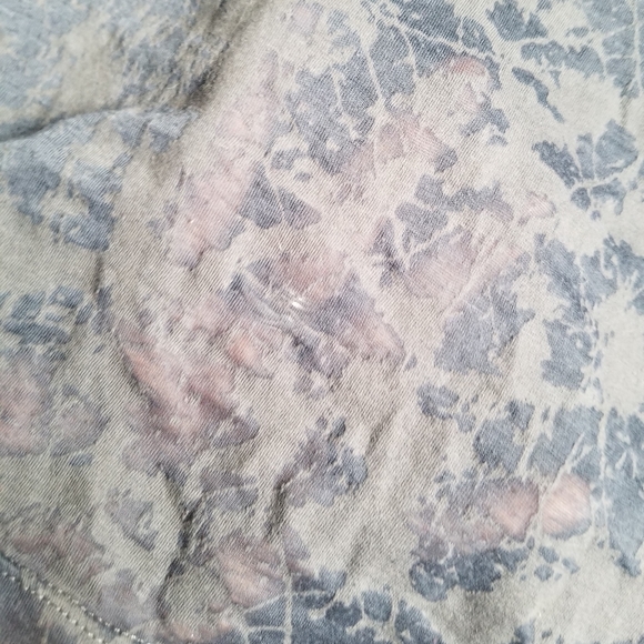 Lole Cowl Neck, Long Sleeve, Sheer Burnout Grey Top - Picture 4 of 6